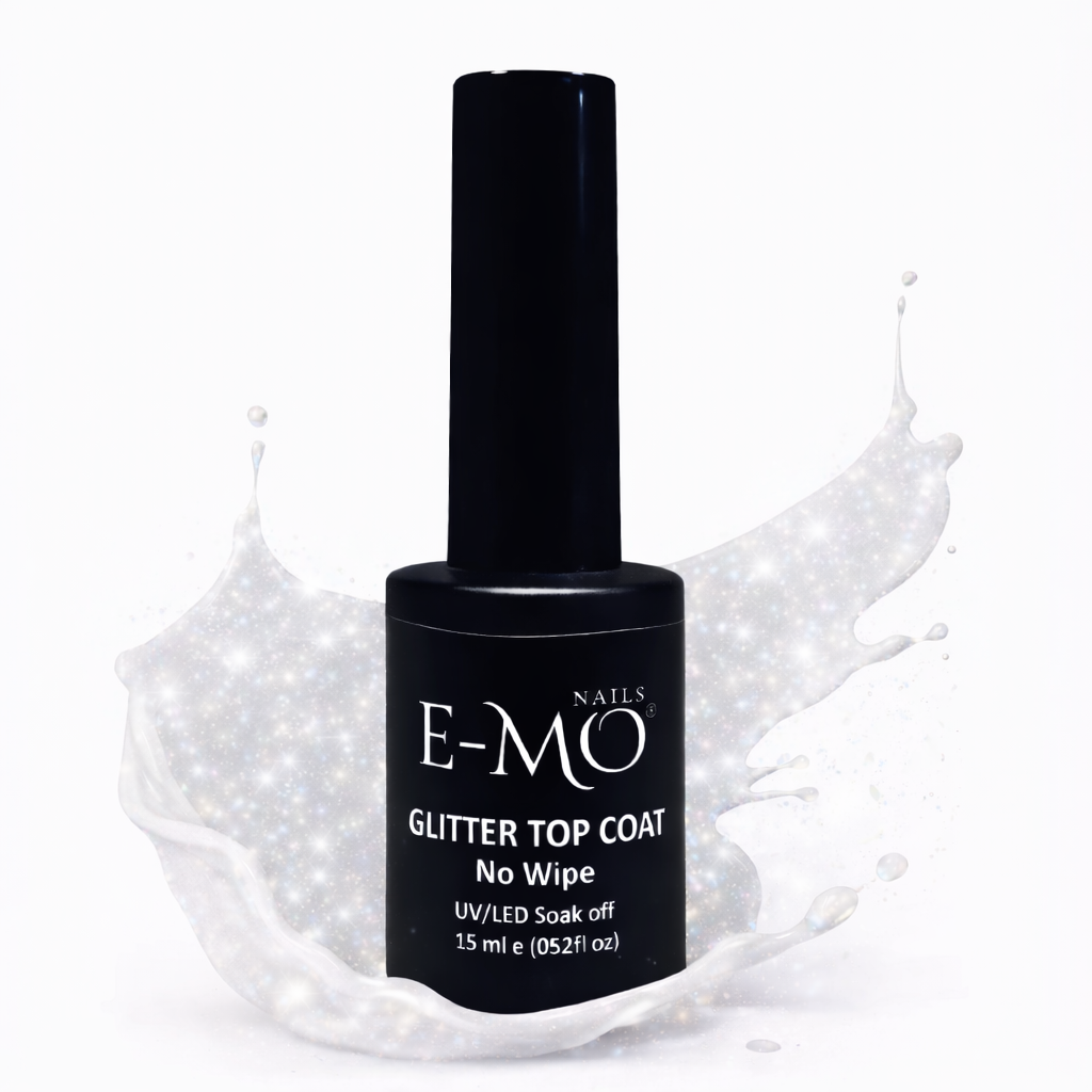 Glitter Top Coat, No Wipe 15ml